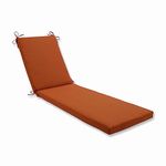 Pillow Perfect Outdoor/Indoor Solid Cinnabar Chaise Lounge Cushion 80x23x3