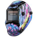 YESWELDER True Color Solar Powered Auto Darkening Welding Helmet, Wide Shade 4/9-13 for TIG MIG ARC Weld Hood Helmet LYG-L500A-CP