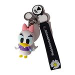 DSR"Keyrings & Keychains Cartoon Characters Rubber 3D Heavy keychain Single Piece/Assorted Color- (Duck Female-3D Keychain)