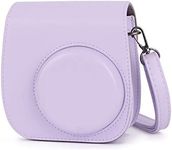 Phetium Instant Camera Case Compatible with Fujifilm Instax Mini 11,PU Leather Bag with Pocket and Adjustable Shoulder Strap (Lilac Purple)