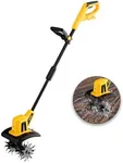 Cordless Tiller Cultivator Compatible with Dewalt 20V MAX Battery(No Battery), Electric Garden Tiller w/270 RPM, 48 Steel Tines, 8.7" Tilling Width, 6.3" Depth, Portable Rotary Tiller