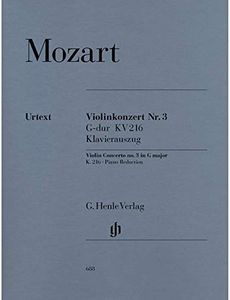 Mozart, W.A. Concerto No. 3 in G Major K. 216 Violin and Piano Wolf-Dieter Seiffert G Henle Verlag