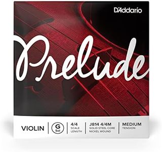 D'Addario J814 4/4M Prelude Silk and Steel violin Strings, Medium