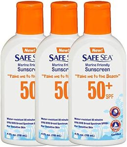 Safe Sea SPF50+ lotion 4oz. Safe Sea Anti-Jellyfish Sting Protective Lotion Sunscreen, reduce Sea Lice Stings, JellyFish Stings and Fire Corals. Eco-friendly and Reef-Safe Sunscreen (3 pack)