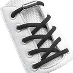 Black Elastic No Tie Shoelaces Half