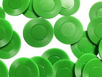 500 Thin Tokens/Drinking Counters Vouchers/Poker Chips - Approx 39mm (Green)