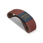 POWERTEC 110113 4 x 36 Inch Sanding Belts | 120 Grit Aluminum Oxide Belt Sander Sanding Belt | Sandpaper for Belt and Disc Sander – 3 Pack