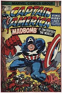 Gertmenian: Marvel HD Digital Retro Collection Comic Vol 1 193 Classic Captain America Bedding Area Rug 54x78 inch, Large, Blue