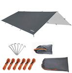 Unigear Tarp Rain Fly Tarp Waterproof Tent Cover Hiking Shelter Foldable Lightweight Waterproof for Camping and Protection Against Rain, Snow and Sun