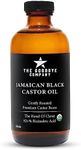 Jamaican Black Castor Oil For Hair Growth - (450 mL) Organic, Cold Pressed, Unrefined Castor Oil in Glass Bottle; 100% Pure Castor Oil for Eyebrow, Eyelash, and Hair Growth (16.9 Ounces)