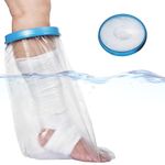 Japard Water-Proof Leg Cast Cover for Shower & Bath Adult Reusable Watertight Foot Protector Cast Bag, Easy to take On and Off
