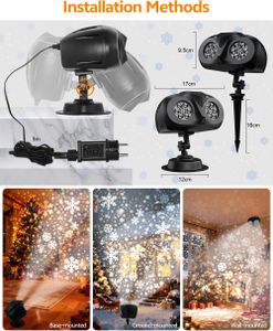 MOSSNDAR Christmas Snowflake Projector – LED Holiday Light Display