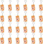 iMagitek 24 Pack Hamster Party Keychains Keyrings for Guinea Pig Themed Party Favors, Kids Birthday Party Bag Fillers, Baby Shower Return Gifts