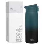 Simple Modern Insulated Thermos Travel Coffee Mug with Snap Flip Lid | Leakproof Reusable Stainless Steel Tumbler Cup | Gifts for Women Men Him Her | Kona Collection | 16oz | Moonlight