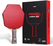 RIZER Rebel Carbon ALC Professional Ping Pong Paddle with Carbon | Premium Hexagon Table Tennis Racket | 7-Ply Carbon Arylate ALC, Offensive 2.1mm, Competition Ping Pong Racket, Racquet