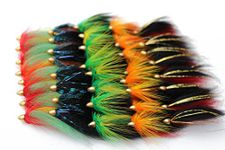 40 pcs/lot Cone Head Tube Fly 5 Assorted Colors Popular Streamer Fly Salmon Trout Steelhead Fly Fishing Flies Lures Set