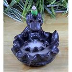 NYRWANA Dropping Smoke Fountain Design Smoke Backflow Cone Decorative Incense Holder with 50 Backflow Incense Cones (Dragon Burner)