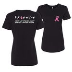 Breast Cancer Awareness Collection Womens FIT Shirt, Friends, Small