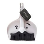 Peleg Design Dustache Small Dustpan and Brush Set, Mini Broom and Dustpan Set, Mustache Design, Small Broom and Dustpan Set, for Home & On-The-Go