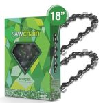 Sharpex Durable 18-Inch Chainsaw Chain | Heavy Duty Full Chisel Spare Chain Compatible with Sharpex Chainsaw Model SPX-45 | 1 Piece, Silver