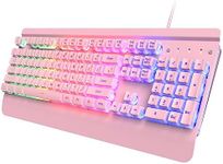 Pink Creamy Keyboard, 104 Keys All-