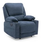 More4Homes SYDNEY FABRIC MANUAL RECLINER CHAIR (Blue, 1 Seater)