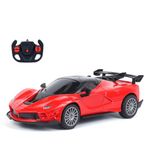 Popsugar High Speed 1:24 Rechargeable Remote Control Car with 2.4G Remote Control | Working Headlights | Lithium Battery | C-Type Charging | Best Gift for Kids | Made in India