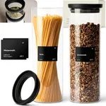 KIVY Airtight glass jars with trans