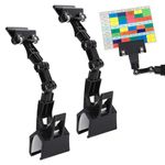 Nuqin Adjustable Document Holder 2Pcs Flexiable Docments Holder Foldable Paper Copy Holder Clip for Computer Monitor Canvas Typing Handy Artist Supplies Holder Canvas Clamp Double Head Painting