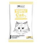 Petcrux Tofu Cat Litter | Natural Flushable Clumping Litter | Plant Based Biodegradable | Ultra Odour Control | Dust Free | Low Tracking Cat Litter 6 L - 2.5 Kg (Corn)