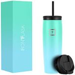 IRON °FLASK Nomad Tumbler - 710 ml, 2 Lids (Straw/Flip), Vacuum Insulated Stainless Steel Bottle, Double Walled, Thermo Coffee Travel Mug, Water Metal Canteen