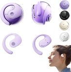 Hviupii Small Coconut Bluetooth Headset, Small Coconut Ball Bluetooth Earphone, Earphone Wireless Bluetoot, 3D Stereo Open Ear High Sound Quality Noise Cancelling for Phones Laptops (Purple)