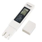 Mesee TDS EC Tester Meter, 3-in-1 Professional Water Quality Test Meter LCD Digital TDS & EC Temperature Meter Testing Tool for Drinking Water, Aquariums, Hydroponics, Swimming Pools, Spas