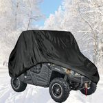 Chikia 420D Heavy Duty 2-3 Seater UTV Cover for Hisun Axis Massimo 400 450 500 550 700 750 tboss,Coleman,CFMOTO,Yamaha BMS Ranch Pony Stallion 500 600 Waterproof Windproof Dustproof with Storage Bag