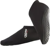 Cressi unisex adult L/XL-9/11-ST Diving Socks, Black/Black, Large-X-Large