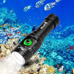 WINDFIRE TS08 Dive Light Scuba Diving Flashlight, 3 Modes, Bright, Compact