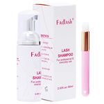 Lash Shampoo 60ml Eyelash Extension Cleanser with Brush Eyelash Foam Cleanser by FADLASH