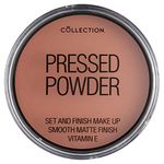 Collection Cosmetics Pressed Powder, Velvety Matte Finish, 15g, Walnut