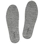 TIESTRA Wool Felt Warm Insoles Soft Comfort Shoe Inserts Thermal Insoles Winter Thick Inner Soles for Rain Boots Winter Shoes Slippers for Women Men Grey 44EU/UK10