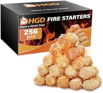 HGD (200pcs) Fire Starters for Campfires, Natural Charcoal Starters,Chimney Starter for Charcoal Grill, Indoor Outdoor Use, Weather-Resistant