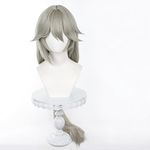 Zenless Zone Zero Alexandrina Sebastiane Cosplay Wig for Women Long Straight Grey Green Hair Cos Anime Party Wig Halloween Christmas Comic