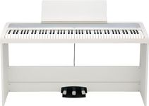 Korg B2+SP - 88 Weighted Key Digital Piano with Stand and Pedals - White