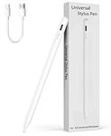 Active Stylus Pen for iPhone/Android/iPad/iPad Pro/Air/Mini/iPad Pencil/Samsung/iOS/Lenovo/Huawei/Vivo Tablet Phone Touch Screens - White