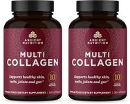 Ancient Nutrition Collagen Peptides Capsules Supplement, Hydrolyzed Collagen Pills for Women & Men, Supports Healthy Skin & Nails, Gut Health & Joint Support, Shrink-Wrapped 90 Count Bundle (2 Pack)