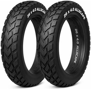 HEB ALLSCAPE 20x4 26x4 E-Bike Fat Tire - All Terrain, High-Performance 26inch Fat Tyre for MTB and Ebikes, Durable All-Terrain Directional Tread, 2X Thicker Than Stock Tires - 2 Tires
