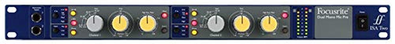 Focusrite ISA Two Focusrite ISA Two Classic Dual Mono Transformer-Based Microphone Preamplifier, Blue and Gray