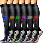 Copper Compression Socks Women & Men(6 Pairs) - Best for Running,Medical,Athletic Sports,Flight Travel, Pregnancy