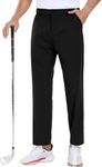 COOFANDY Men's Golf Joggers Pants with Pockets Slim Fit Stretch Sweatpants Running Travel Dress Work Pants Black