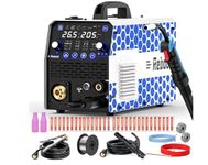 Reboot 205A 7-in-1 Multiprocess Welder – MIG MAG MMA Lift TIG Spot Welder with Digital Display, 240V – Gasless & Aluminium Ready Flux Core Welding Machine for DIY Workshop Auto Repair