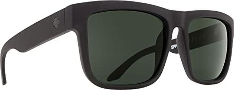 SPY Optic Discord Sunglasses Men's, Soft Matte Black/Happy Gray Green Polarized, 57 mm